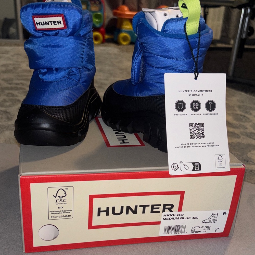 Hunter Medium Blue Kids Boots
